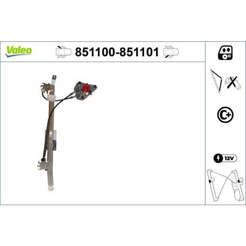 Mechanizmus zdvíhania okna VALEO 851100