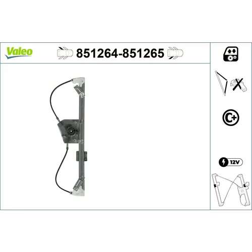 Mechanizmus zdvíhania okna VALEO 851264