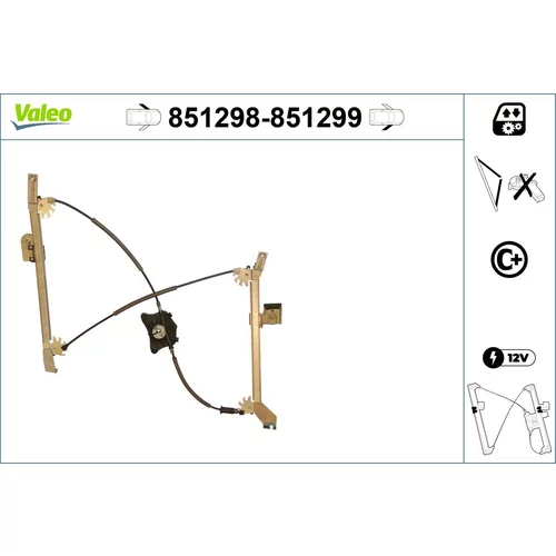 Mechanizmus zdvíhania okna VALEO 851298