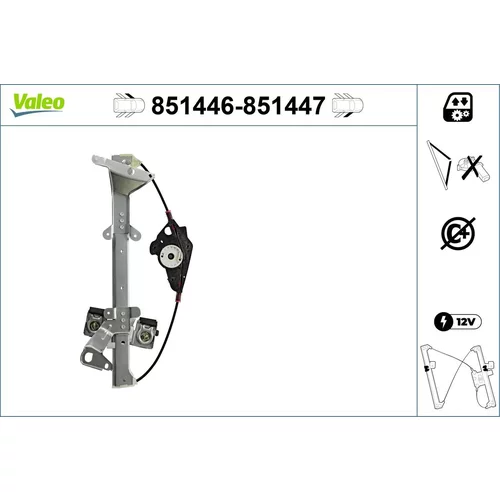 Mechanizmus zdvíhania okna VALEO 851446