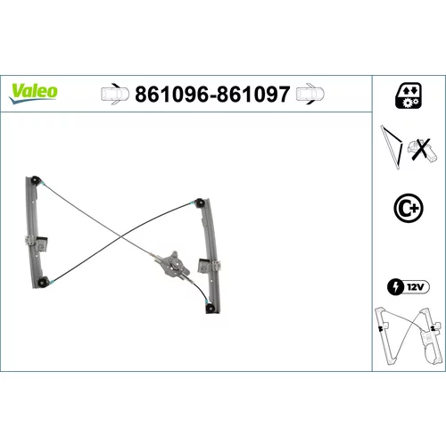 Mechanizmus zdvíhania okna VALEO 861097