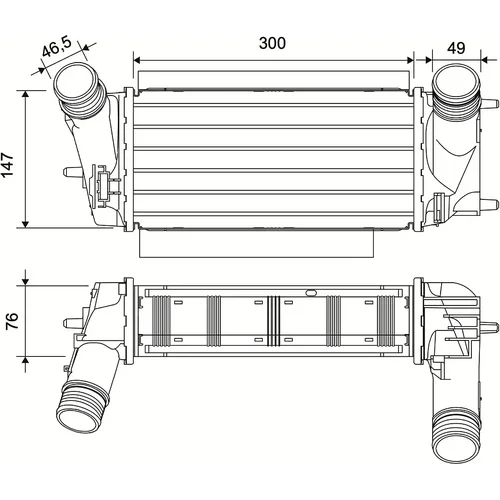 Chladič plniaceho vzduchu 881571 /VALEO/