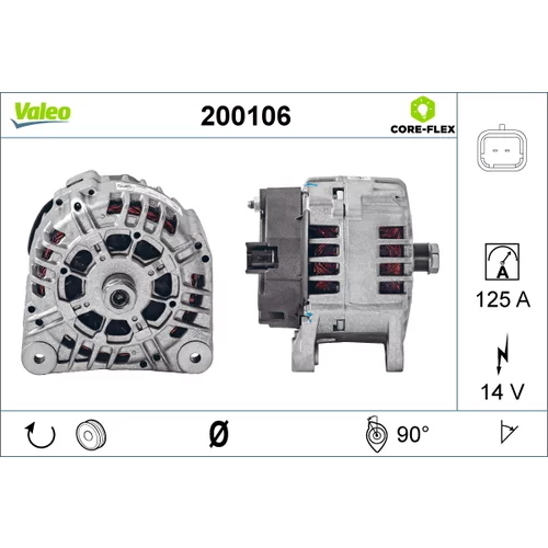 Alternátor VALEO 200106