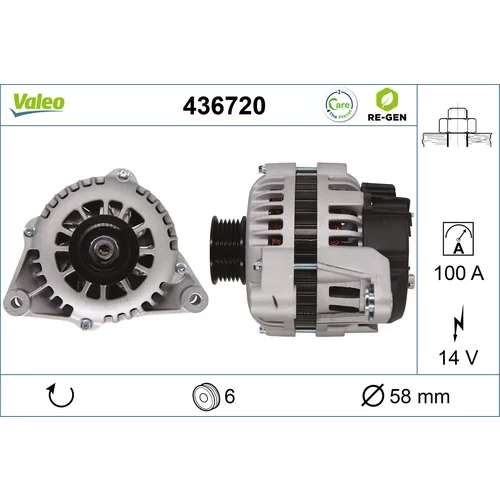 Alternátor 436720 /VALEO/