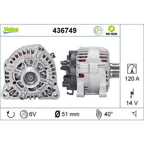 Alternátor VALEO 436749