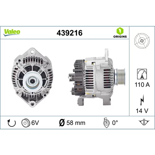 Alternátor VALEO 439216