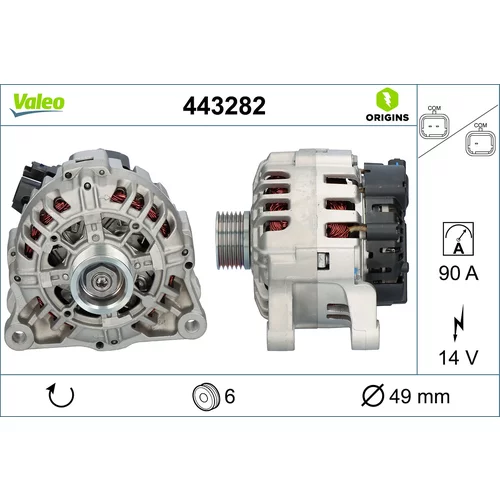 Alternátor VALEO 443282