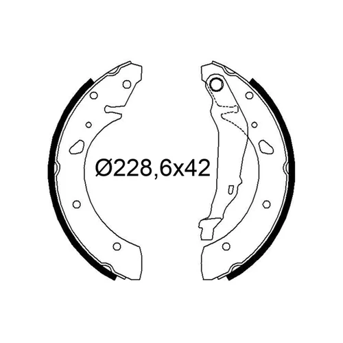 Sada brzdových čeľustí VALEO 564307