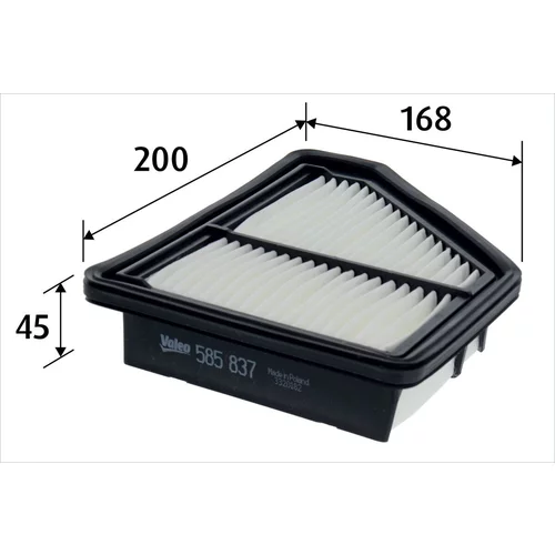 Vzduchový filter VALEO 585837