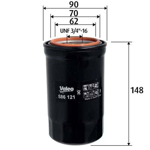 Olejový filter VALEO 586121