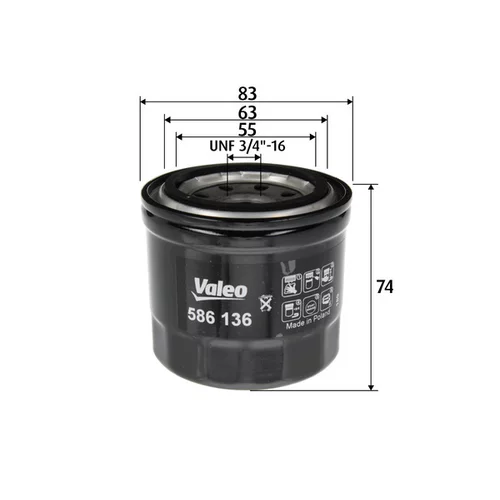 Olejový filter 586136 /VALEO/
