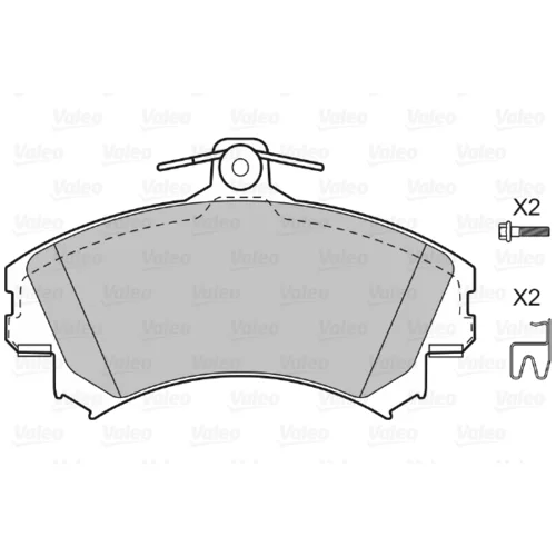 Sada brzdových platničiek kotúčovej brzdy 598493 /VALEO/ - obr. 1