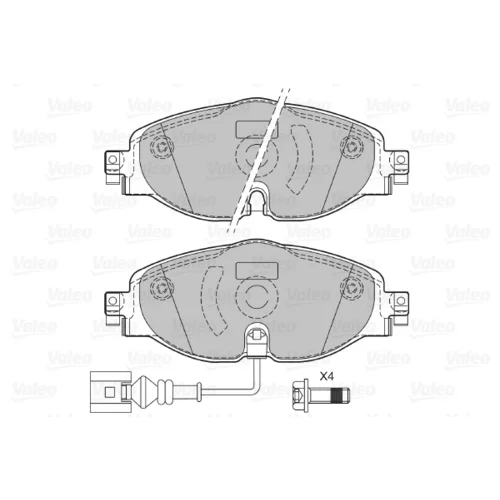Sada brzdových platničiek kotúčovej brzdy 601328 /VALEO/ - obr. 1