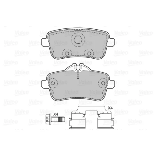 Sada brzdových platničiek kotúčovej brzdy 601341 /VALEO/ - obr. 1