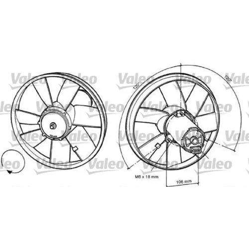 Ventilátor chladenia motora VALEO 696034