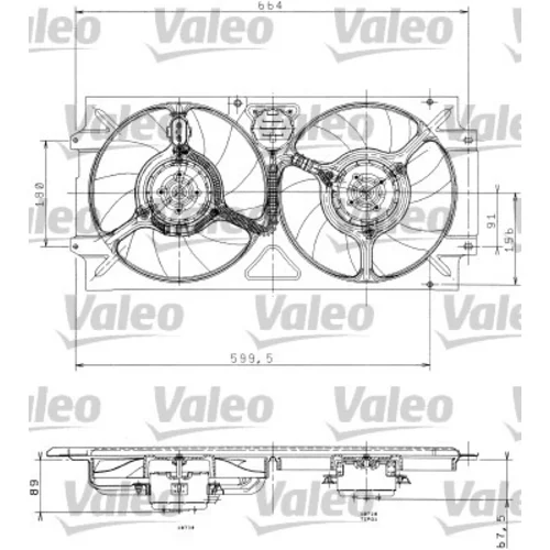 Ventilátor chladenia motora VALEO 698359
