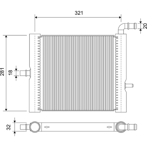 Chladič motora VALEO 701181
