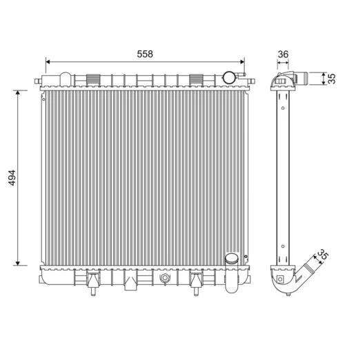 Chladič motora VALEO 701261
