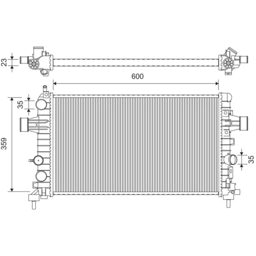 Chladič motora VALEO 701368