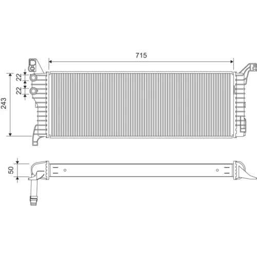 Chladič motora VALEO 701381