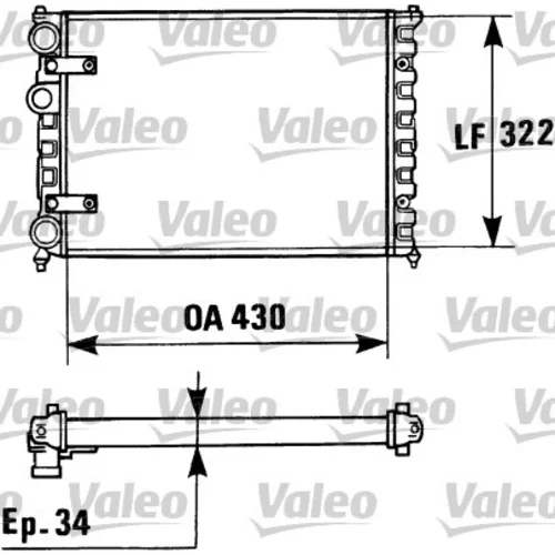 Chladič motora 730946 /VALEO/