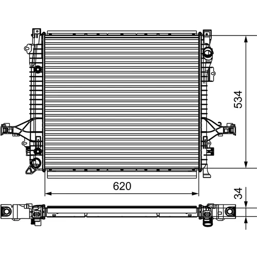 Chladič motora VALEO 735541