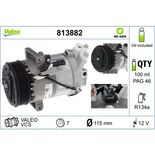 Kompresor klimatizácie VALEO 813882