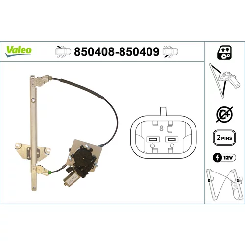 Mechanizmus zdvíhania okna VALEO 850408