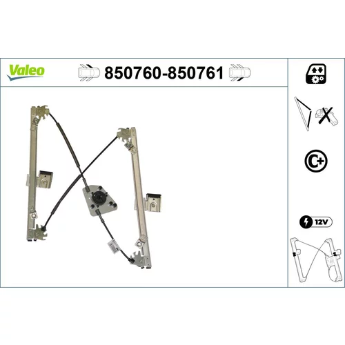 Mechanizmus zdvíhania okna VALEO 850760