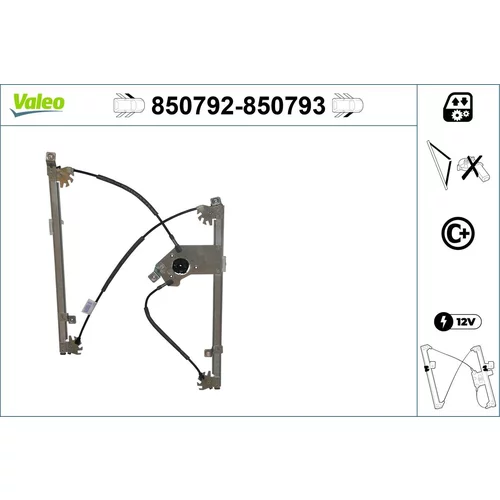 Mechanizmus zdvíhania okna VALEO 850792