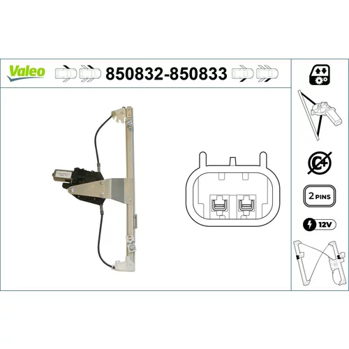 Mechanizmus zdvíhania okna VALEO 850832