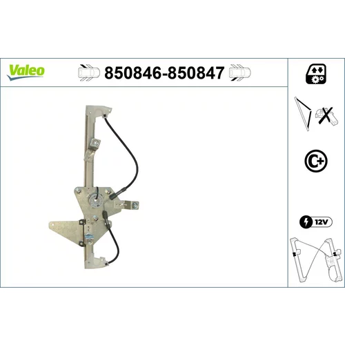 Mechanizmus zdvíhania okna VALEO 850846