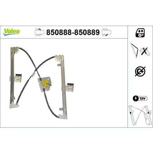 Mechanizmus zdvíhania okna VALEO 850888