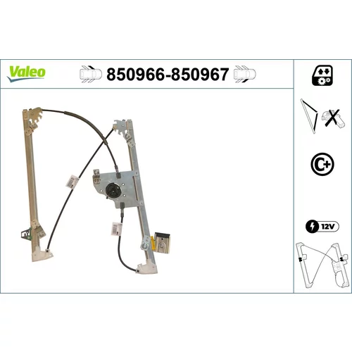 Mechanizmus zdvíhania okna VALEO 850966