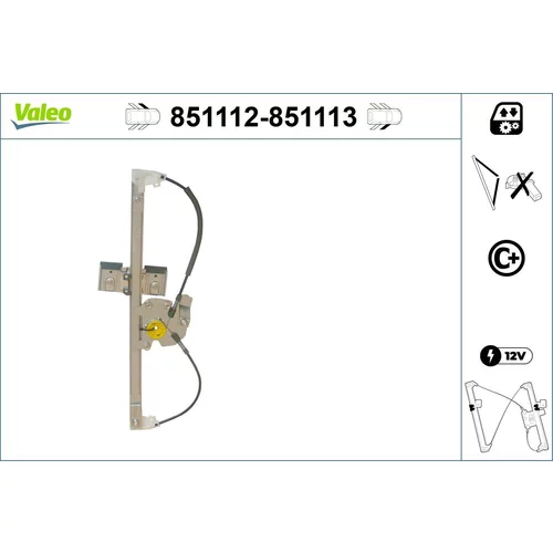 Mechanizmus zdvíhania okna VALEO 851112