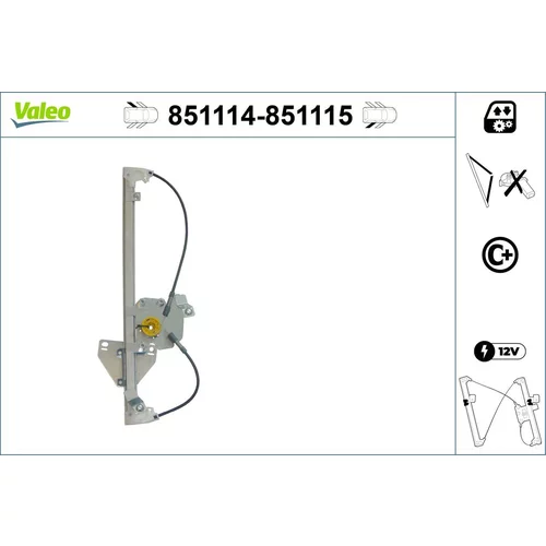 Mechanizmus zdvíhania okna VALEO 851114
