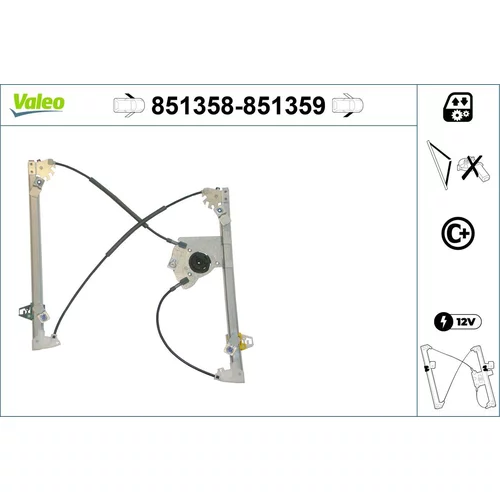Mechanizmus zdvíhania okna VALEO 851358