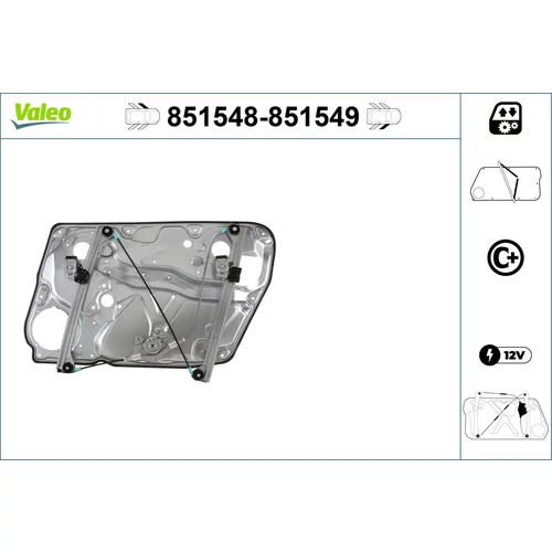Mechanizmus zdvíhania okna VALEO 851548