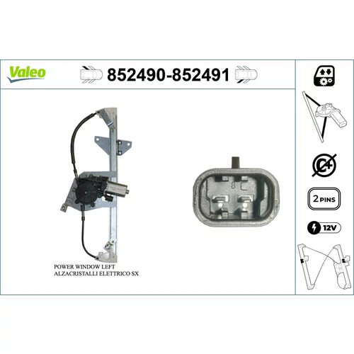 Mechanizmus zdvíhania okna VALEO 852490