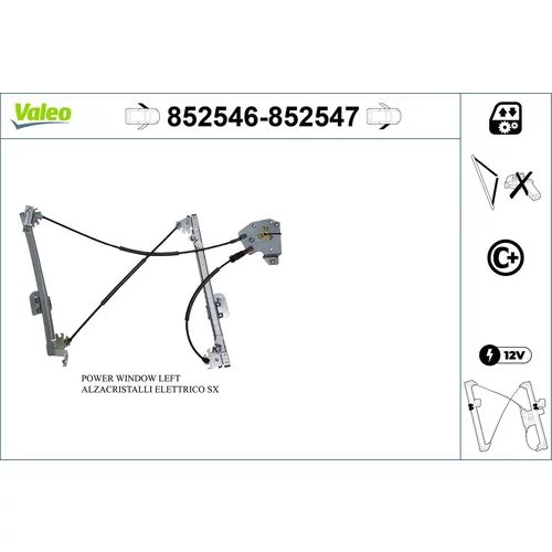 Mechanizmus zdvíhania okna VALEO 852546