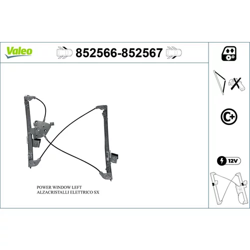 Mechanizmus zdvíhania okna VALEO 852566