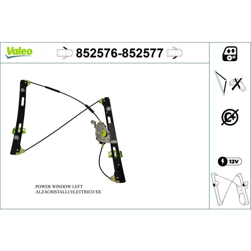 Mechanizmus zdvíhania okna VALEO 852576