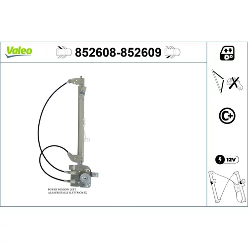 Mechanizmus zdvíhania okna VALEO 852608