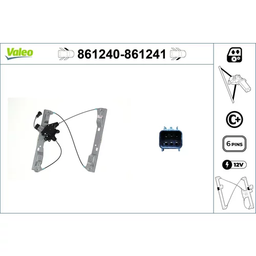 Mechanizmus zdvíhania okna VALEO 861240