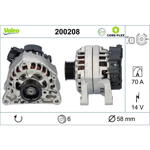 Alternátor VALEO 200208