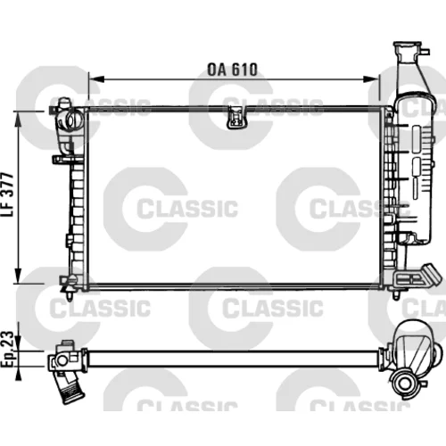 Chladič motora VALEO 231296