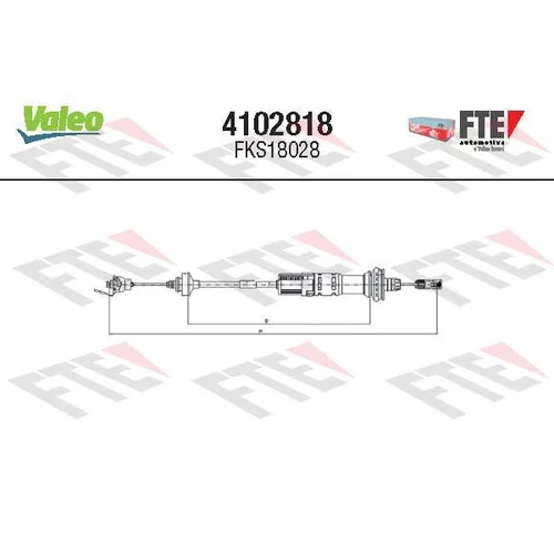 Lanko ovládania spojky VALEO 4102818