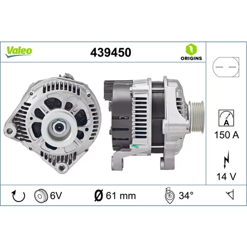 Alternátor VALEO 439450