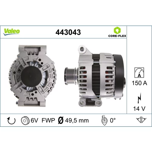Alternátor VALEO 443043