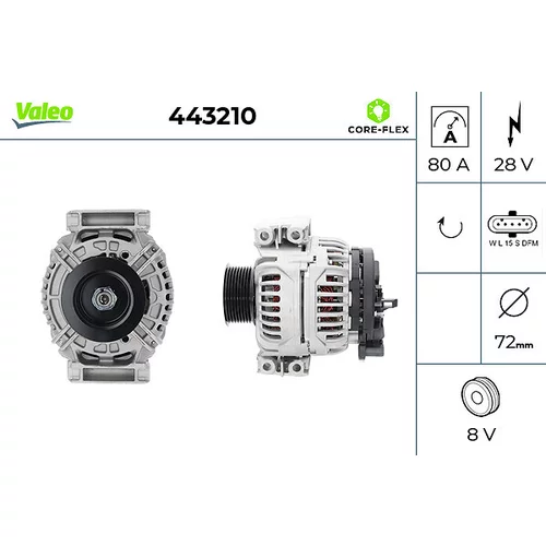 Alternátor VALEO 443210